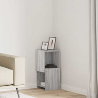 vidaXL Corner Cabinet Grey Sonoma 25.5x25x55cm Engineered Wood
