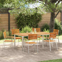 vidaXL Garden Chair 6 pcs Oil Natural Solid Acacia Wood