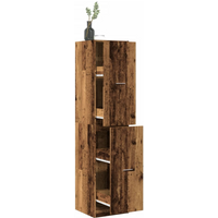 vidaXL Apothecary Cabinet Old Wood 40x41x174.5 cm Engineered Wood