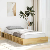 vidaXL Bed Frame without Mattress 90x200 cm Solid Wood Oak