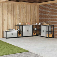 vidaXL Kitchen Storage with Shelf Silver 40 x 50 x 92 cm Steel