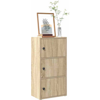 vidaXL Bookcase Sonoma Oak 40x24x77 cm Engineered Wood