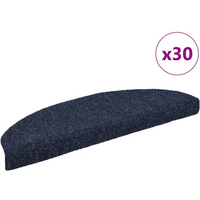 vidaXL Stair Mats Self-adhesive 30 pcs 65x21x4 cm Blue Half Round Large