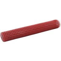 vidaXL Chicken Wire Fence Steel with PVC Coating 10x1 m Red