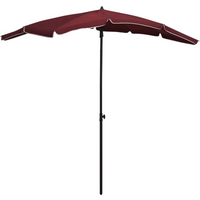 vidaXL Garden Parasol with Pole 200x130 cm Bordeaux Red