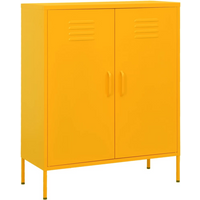 vidaXL Storage Cabinet Mustard Yellow 80x35x101.5 cm Steel