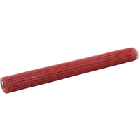 vidaXL Chicken Wire Fence Steel with PVC Coating 25x1.5 m Red