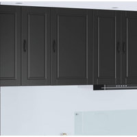 vidaXL Kitchen Cabinet with Door Black 50 x 31 x 80 cm Engineered Wood