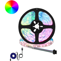 vidaXL LED Strip 2 pcs Black and Transparent 2300 mm