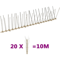 vidaXL 4-row Plastic Bird & Pigeon Spikes Set of 20 10 m