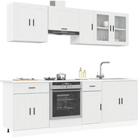 vidaXL 8 Piece Kitchen Cabinet Set Porto White Engineered Wood