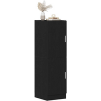 vidaXL Kitchen Cabinet Black 38x41.5x131.5 cm Engineered Wood