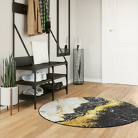 vidaXL Rug Washable Multicolour Ø 120 cm Anti Slip
