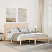 vidaXL Extra Long Bed Frame without Mattress 140x210 cm Solid Wood