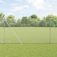 vidaXL Fence Post Silver 10 x 1.5 m (13 mm mesh) Steel
