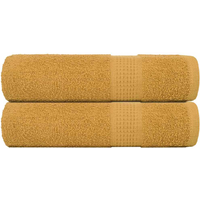 vidaXL Hand Towels "FROGN" 2 pcs Gold 50x100 cm 360 gsm