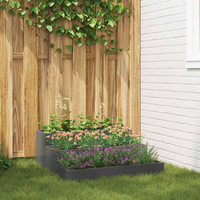 vidaXL Garden Planter Anthracite 90 x 90 x 35 cm Cold-rolled Steel