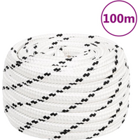 vidaXL Work Rope White 18 mm 100 m Polyester