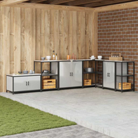 vidaXL Kitchen Storage with Shelf Silver 60 x 50 x 92 cm Steel