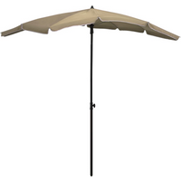 vidaXL Garden Parasol with Pole 200x130 cm Taupe