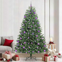 vidaXL Artificial Hinged Christmas Tree Green 240 cm PVC and Metal