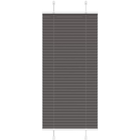 vidaXL Pleated Blind Black 60x100 cm Fabric Width 59.4 cm Polyester