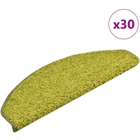 vidaXL Stair Mats 30 pcs 65x21x4 cm Green Half Round Large