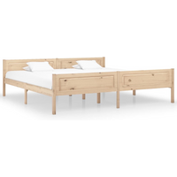 vidaXL Bed Frame without Mattress Solid Pinewood 200x200 cm