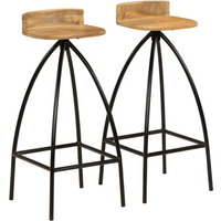 vidaXL Bar Chairs 2 pcs Solid Mango Wood