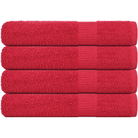vidaXL Sauna Towels "FROGN" 4 pcs Red 80x200 cm 360 gsm