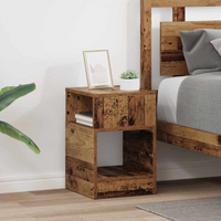 vidaXL End Table 2 pcs Old Wood 30.5 x 30 x 45 cm Engineered Wood
