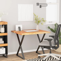 vidaXL Desk Top 110x80x3.8 cm Rectangular Solid Wood Acacia Live Edge