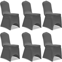 Chair Cover Stretch Black 6 pcs
