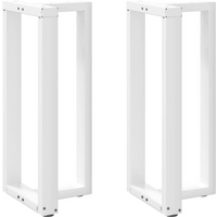 vidaXL Bar Table Legs T-Shaped 2 pcs White 50x35x(90-91) cm Steel