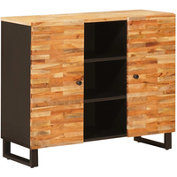 vidaXL Side Cabinet with Drawer Brown 90 x 33 x 75 cm Solid Mango Wood