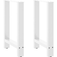 vidaXL Dining Table Legs White 2 pcs 50x(72-73) cm Steel