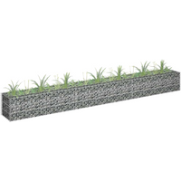 vidaXL Gabion Raised Bed Galvanised Steel 270x30x30 cm