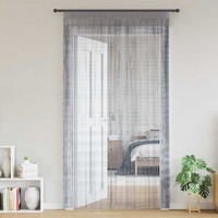 vidaXL String Curtains 2 pcs Light Grey 140x250 cm