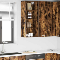Hanging Cabinet Smoked Oak 40 x 29.5 x Engineered Wood