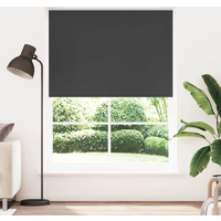 vidaXL Roller blind blackout 164.4x230 cm Fabric Width 160 cm black