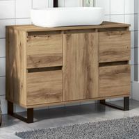 vidaXL Bathroom Sink Cabinet Artisan Oak 80x33x60 cm Engineered Wood