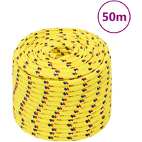 vidaXL Boat Rope Yellow 12 mm 50 m Polypropylene