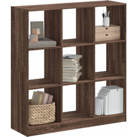 vidaXL Bookcase Brown Oak 102x32x108 cm Engineered Wood