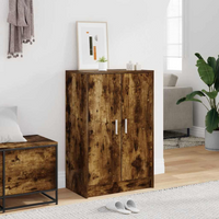 vidaXL Shoe Cabinet Smoked Oak 60x35x92 cm Engineered Wood