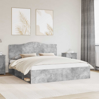 vidaXL Bed Frame with Headboard Concerte 200 x 200 cm Solid Pine Wood