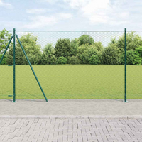 vidaXL Fence Post Green 25 x 1.4 m (36 mm mesh) Steel and PVC