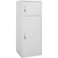 vidaXL Saddle Cabinet Light Grey 53x53x140 cm Steel