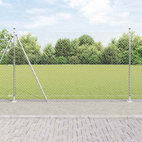 vidaXL Fence Post Silver 10 x 1.5 m (40 x 40 mm mesh) Steel