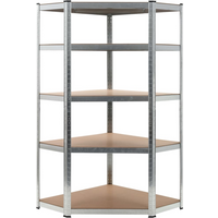 vidaXL Storage Shelf Silver 90x90x180 cm Steel and MDF