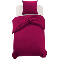 vidaXL Duvet Cover Set Burgundy 155x220/80x80 cm